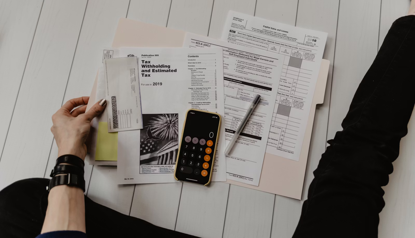 Person reading official Swiss document